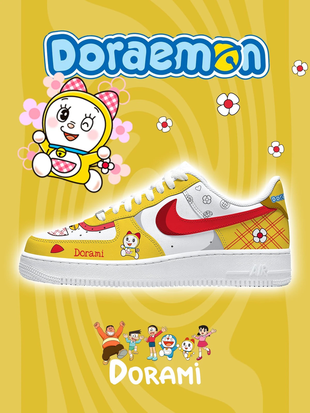 Dorami Air Force 1 Shoes Sneakers