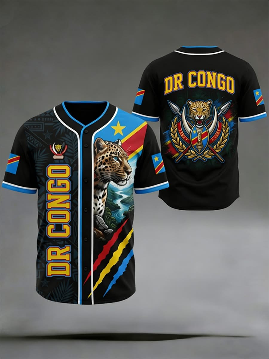 DR Conco Leopard Baseball Jersey FIFA World Cup 2026 Baseball Cap Gift For Men
