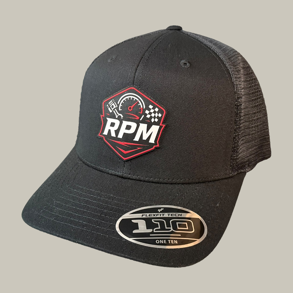 Dr. Parker's RPM Black Flexfit Hat Cleetus McFarland Cap Present For Car Racer Fans Dr. Parker's RPM Black Flexfit Hat Cleetus McFarland Cap Present For Car Racer Fans - Image 1