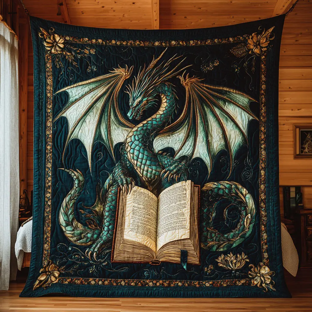 Dragon Of Knowledge Quilt Warm and Stylish Quilt Blanket for Winter Nights Dragon Of Knowledge Quilt Warm and Stylish Quilt Blanket for Winter Nights - Image 1