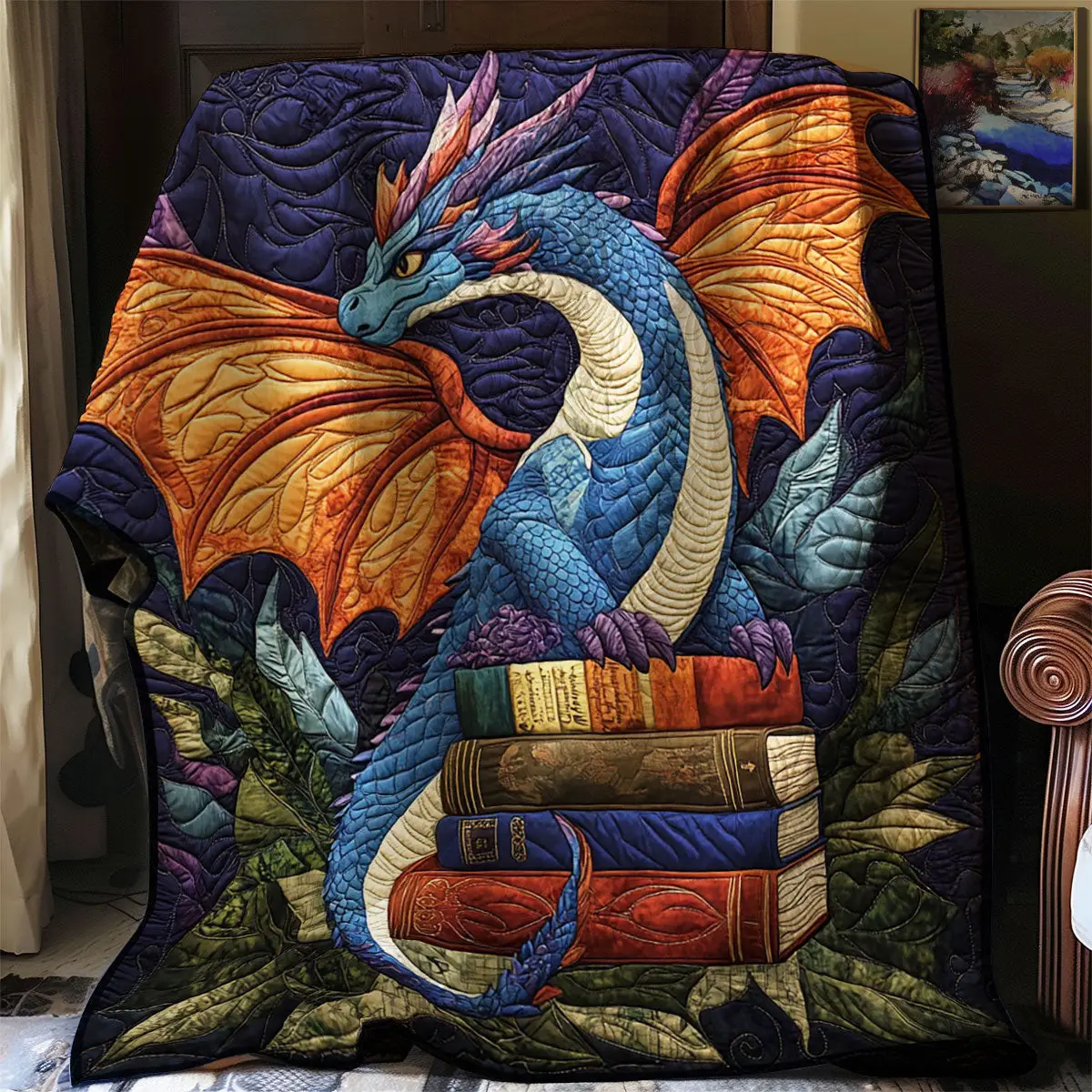 Dragon Quilt Best Throw Blanket Father's Day Presents For Husband