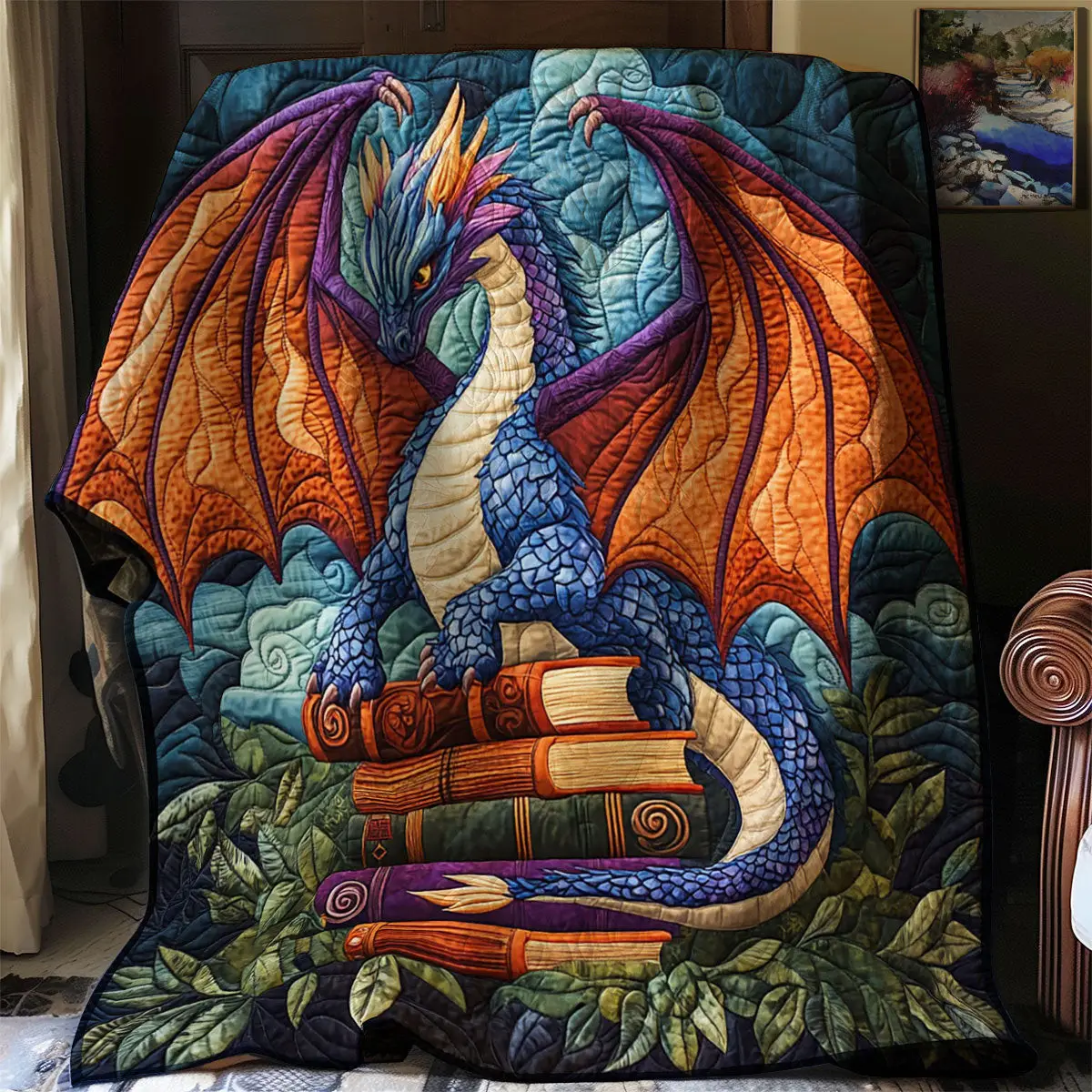 Dragon Quilt Best Throw Blanket Good Gifts For Dads 50Th Birthday