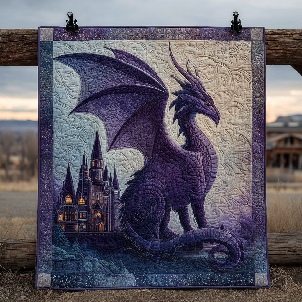 Dragon Rise Quilted Blanket Xmas Holiday Funny White Elephant Gifts