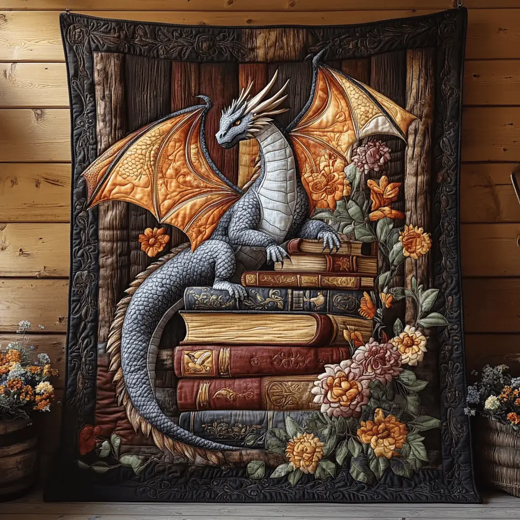 Dragon Scholar's Protecto Quilt Blanket Winter Bedroom Decor Holiday Gifts For Brother