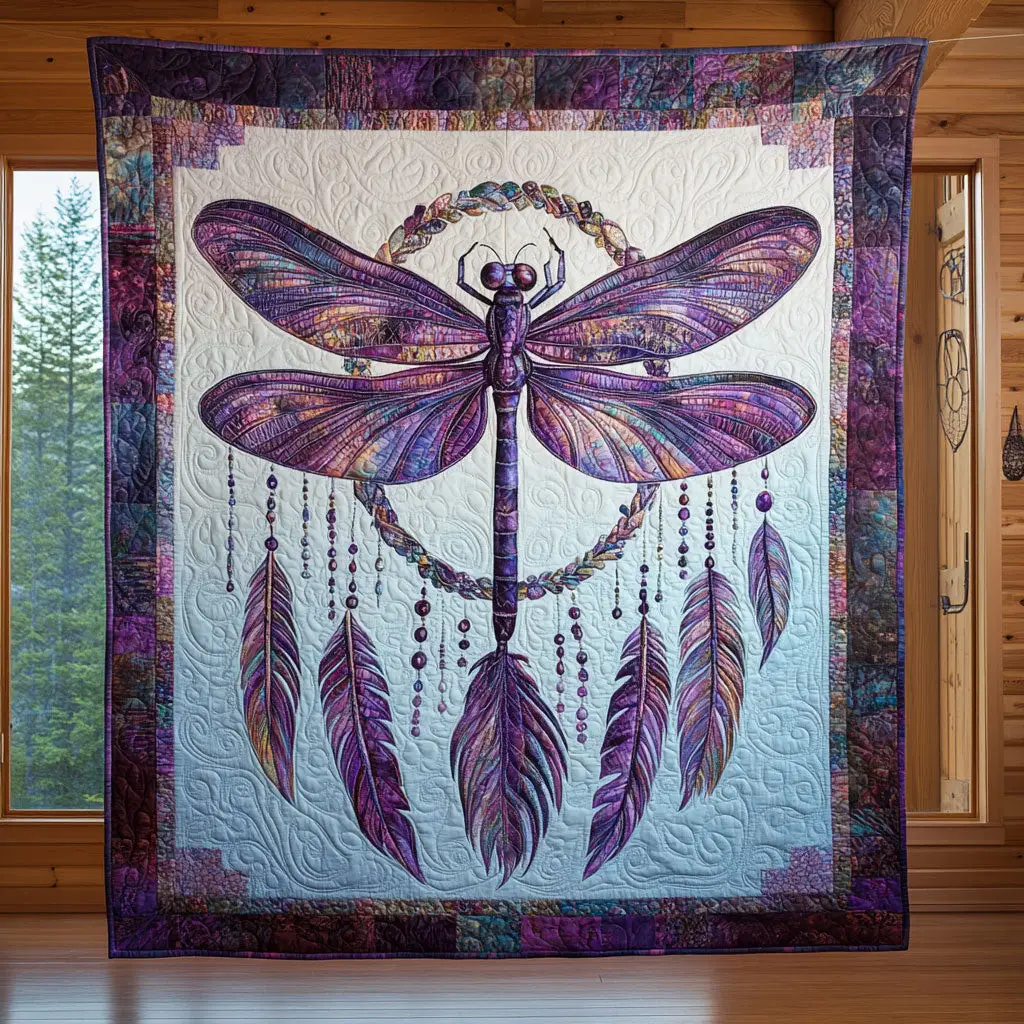 Dragonfly Mystic Wings Quilt Lovely Quilt Blanket Gift for Holiday Celebrations