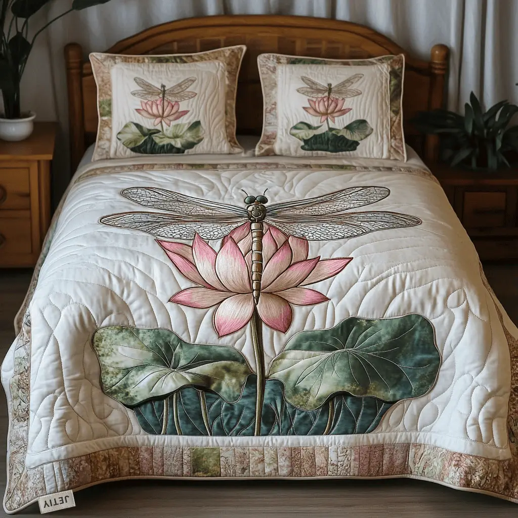 Dragoy Bloom Quilted Bedding Set Floral Duvet Cover Mother's Day Gifts For New Moms