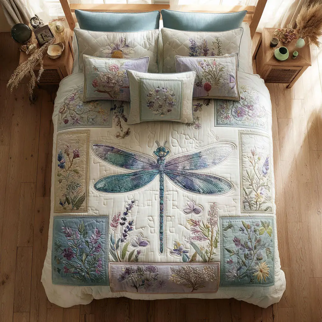 Dragoy Garden Quilted Bedding Set Duvet Cover Bedspread Xmas Gifts For Couples