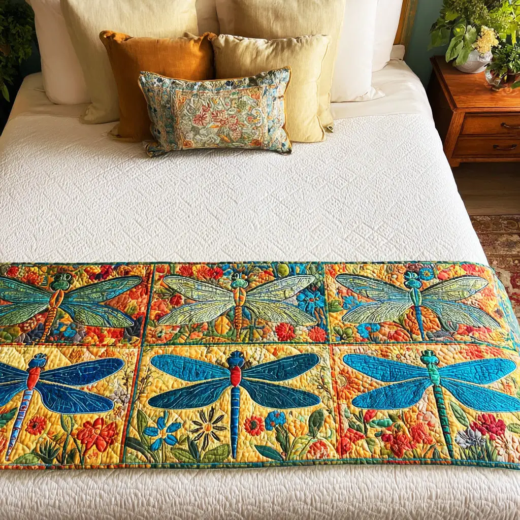 Dragoy Meadow Quilted Bed Runner Dragoy Meadow Spring Home Gift