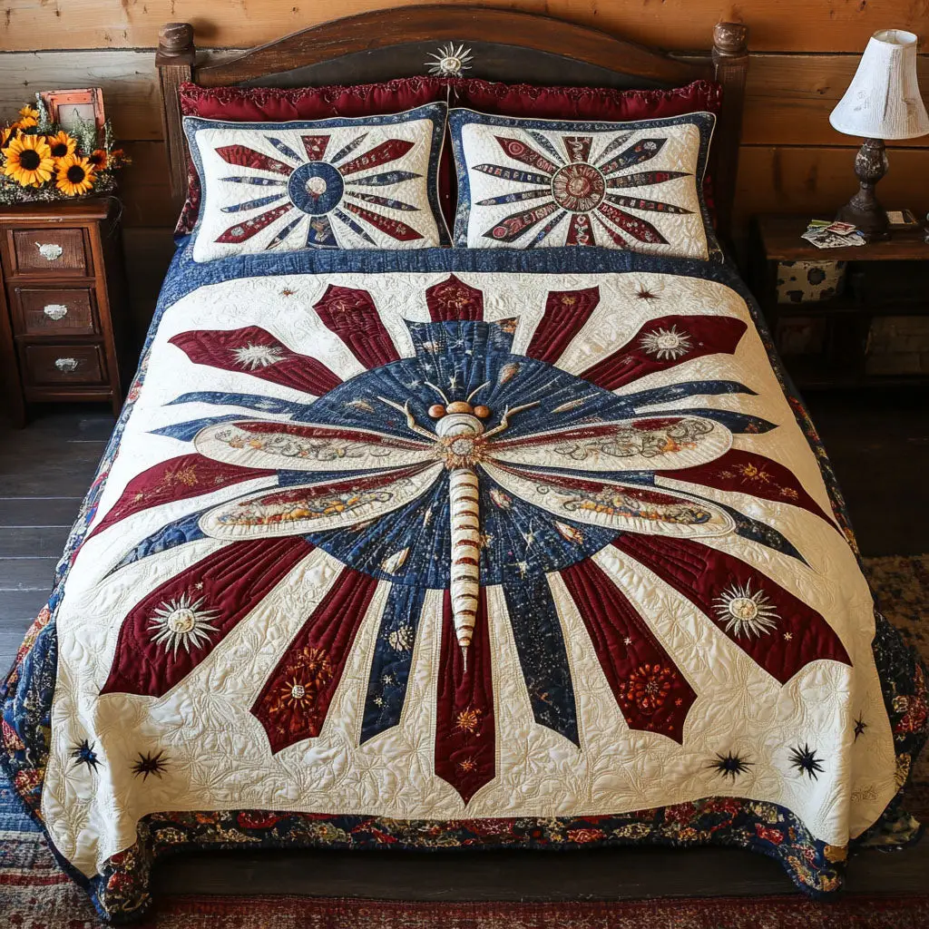 Dragoy of Freedom Quilted Bedding Set Best Comforter Sets 4Th Of July Client Gifts Dragoy of Freedom Quilted Bedding Set Best Comforter Sets 4Th Of July Client Gifts - Image 1