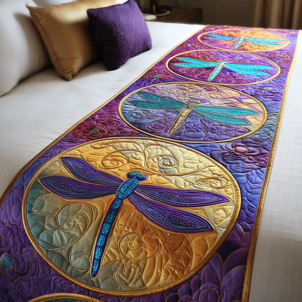 Dragoy Soft Glow Quilted Bed Runner Dragoy Soft Glow Nature-Themed Gift