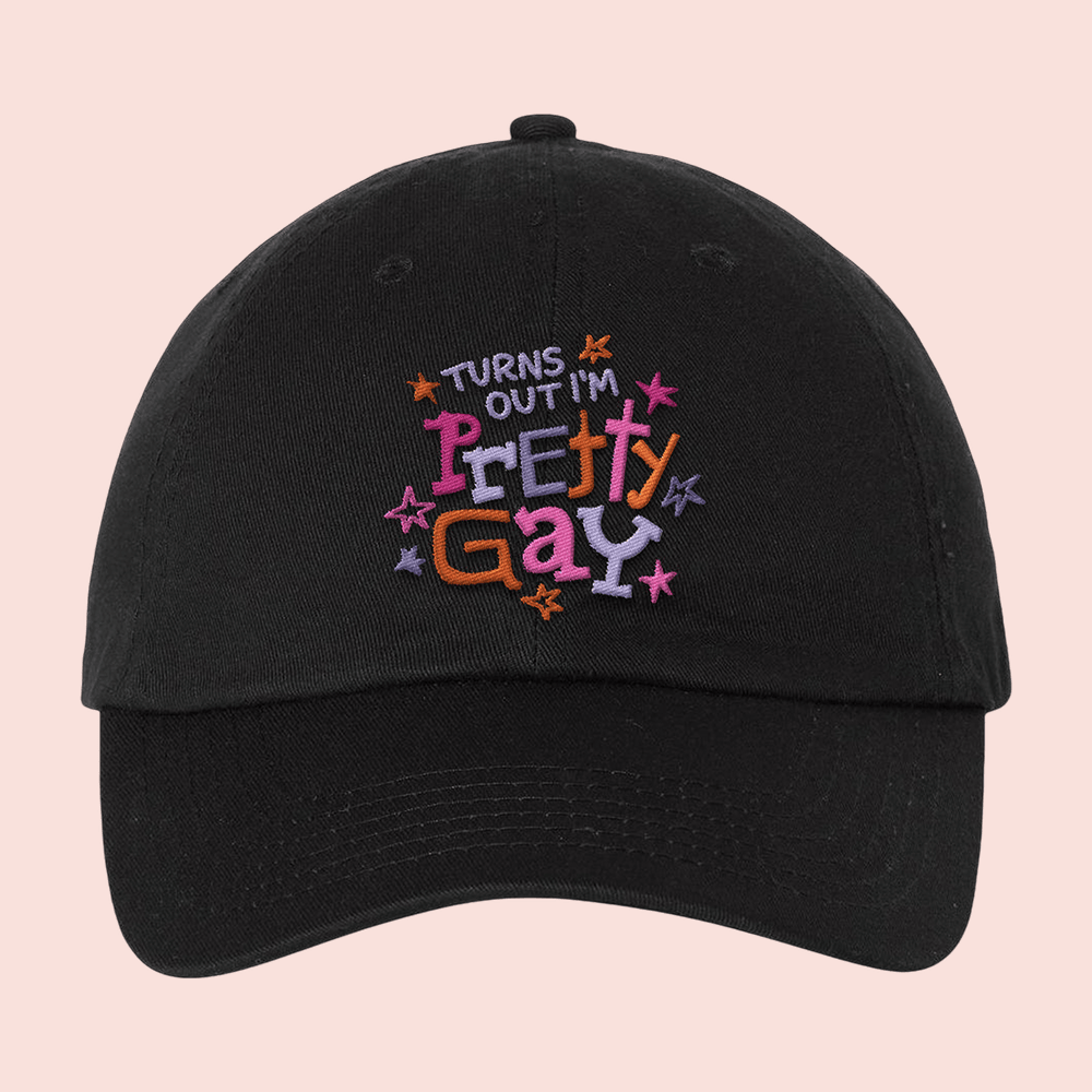 Drawfee Merch Hat Turns Out I'm Pretty Gay Ball Cap Great Gift Ideas For Bestie