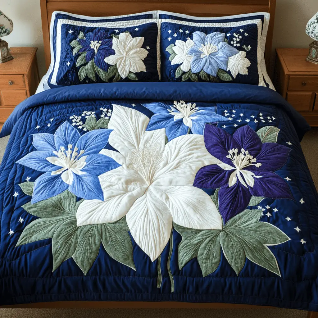 Dream Blossom  Quilted Bedding Set  Bed Sheet Set Fourth Of July Hostess Gifts