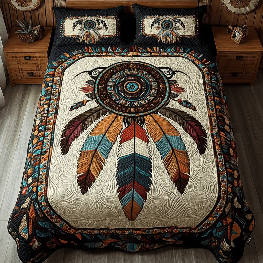 Dream Catcher Quilt Bedidng Set Native American Duvet Covers Father's Day Gift For Grandpa