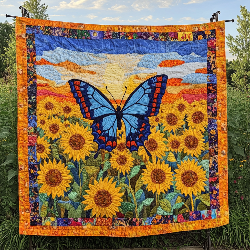 Dream Soar Quilted Blanket Holiday Throw Blanket Birthday Gifts For Butterfly Lovers Dream Soar Quilted Blanket Holiday Throw Blanket Birthday Gifts For Butterfly Lovers - Image 1