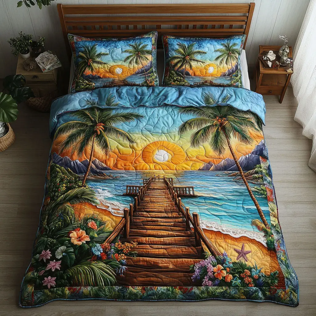 Driftwood Dreams Quilted Bedding Set Unique Bed Sheet Set Gifts For People Who Like Fishing Driftwood Dreams Quilted Bedding Set Unique Bed Sheet Set Gifts For People Who Like Fishing - Image 1