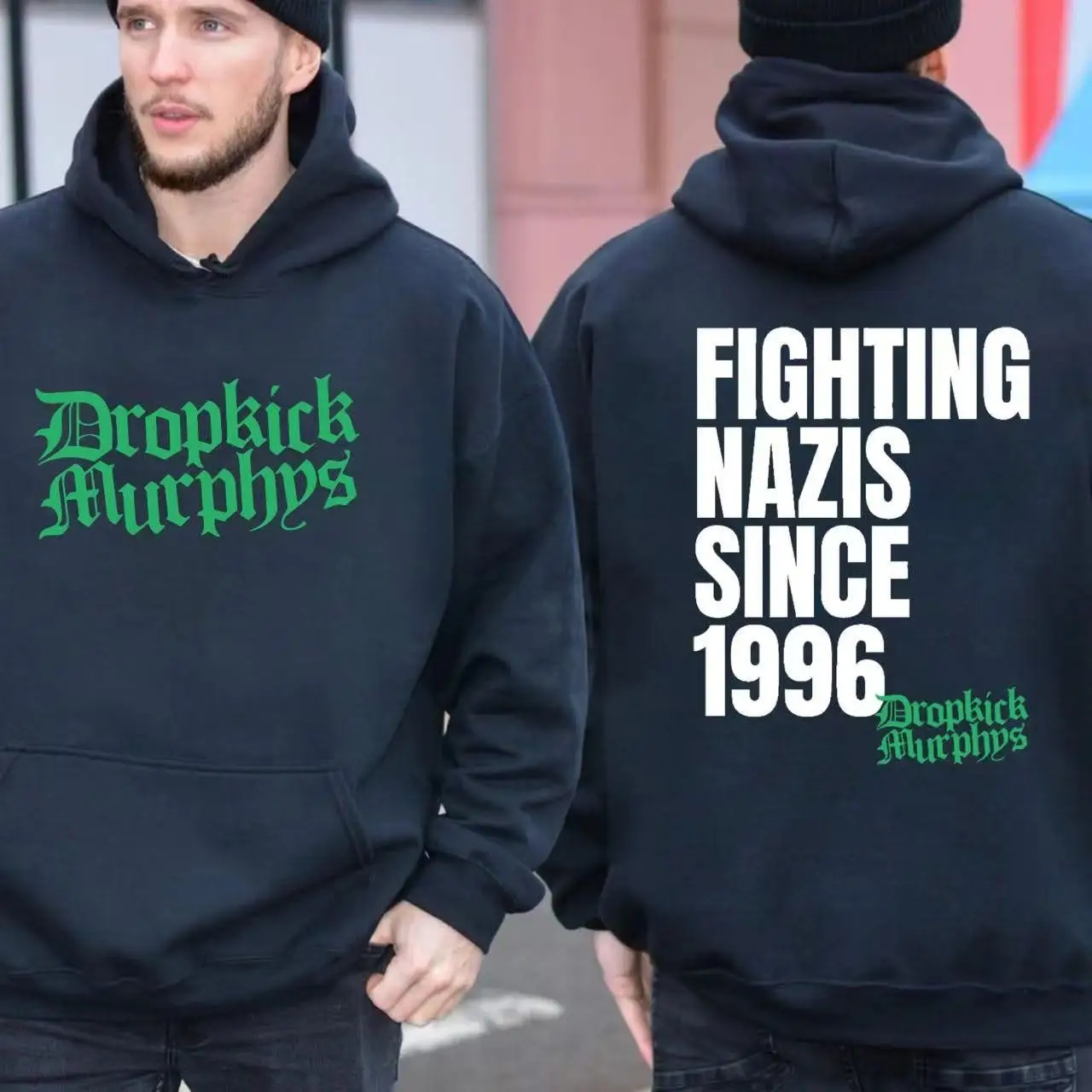 Dropkick Murphys Hoodie Fighting Nazis Since 1996 Dropkick Murphys Merch Gifts For Him