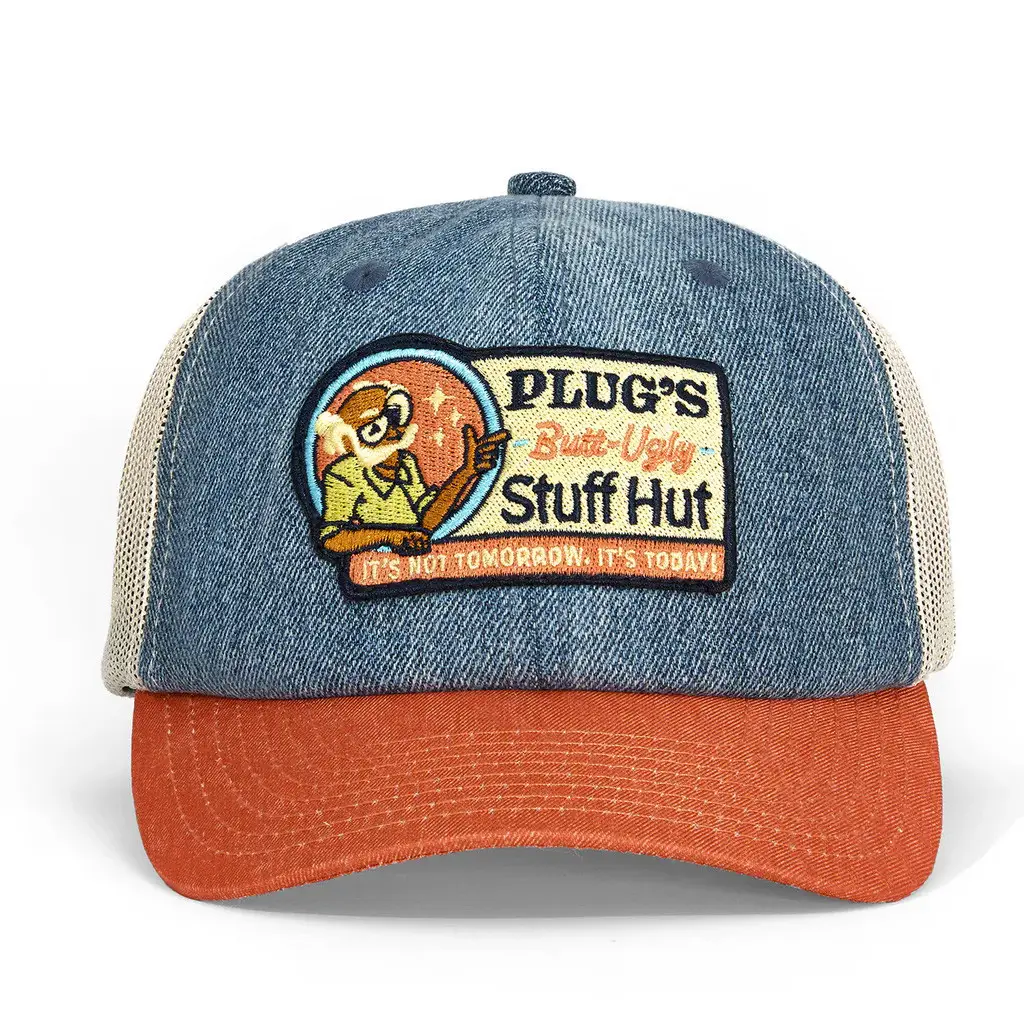 Dropout TV Merch Plug's Butt Ugly Stuff Hut Trucker Hat Embroidered Gifts For Boyfriend - WearandDecor