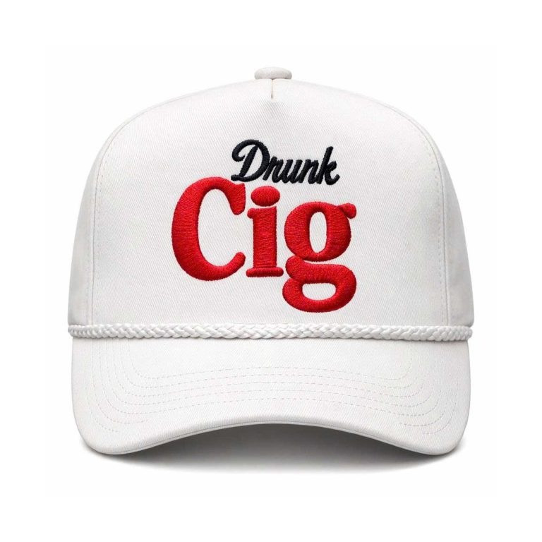 Drunk Cig Hat Funny Drinking Baseball Cap Simple Father's Day Gift Ideas Drunk Cig Hat Funny Drinking Baseball Cap Simple Father's Day Gift Ideas - Image 1