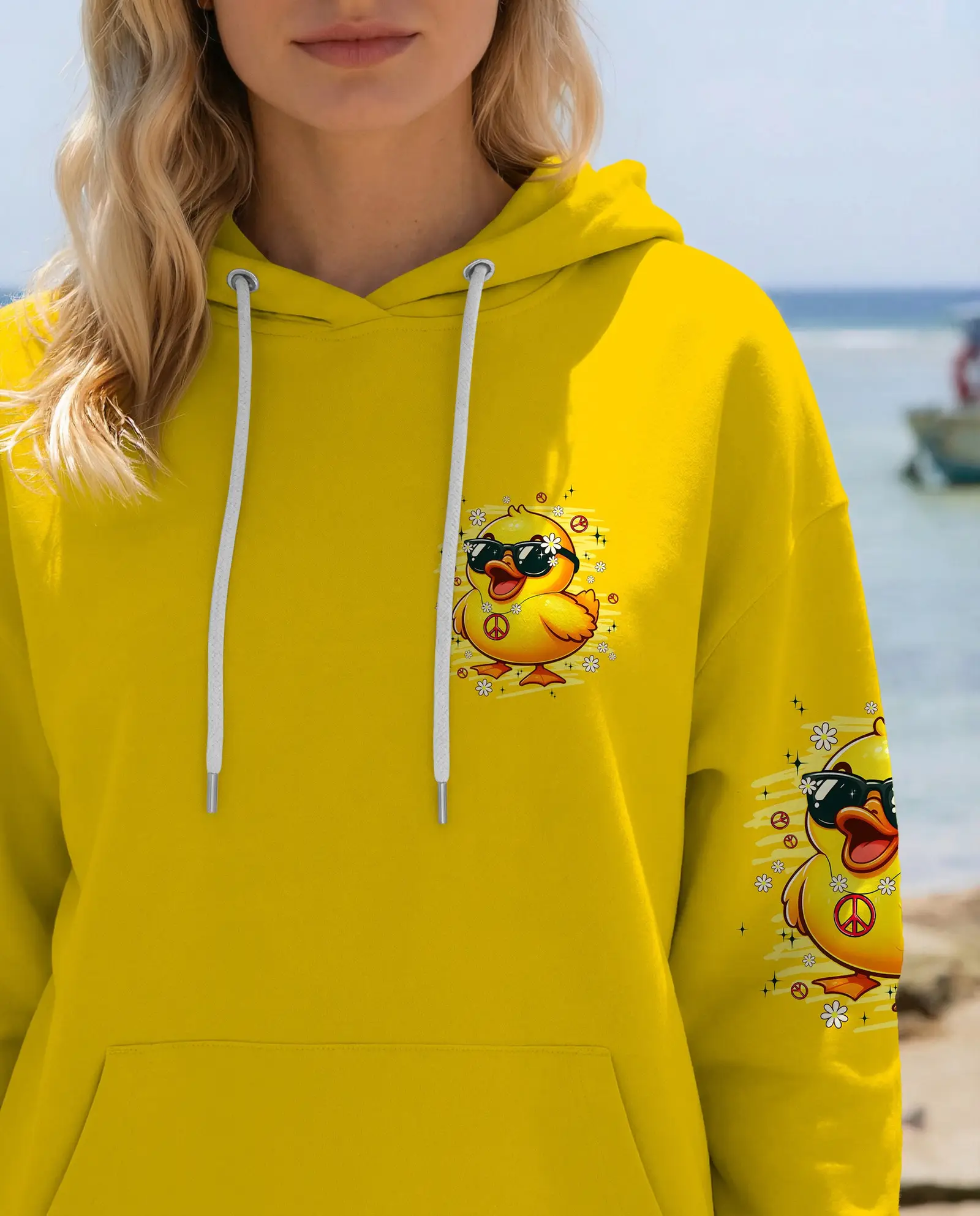 Duck Apparently I Have An Attitude Hoodie Cute Yellow Duck With Sunglasses Merch Gift For Her