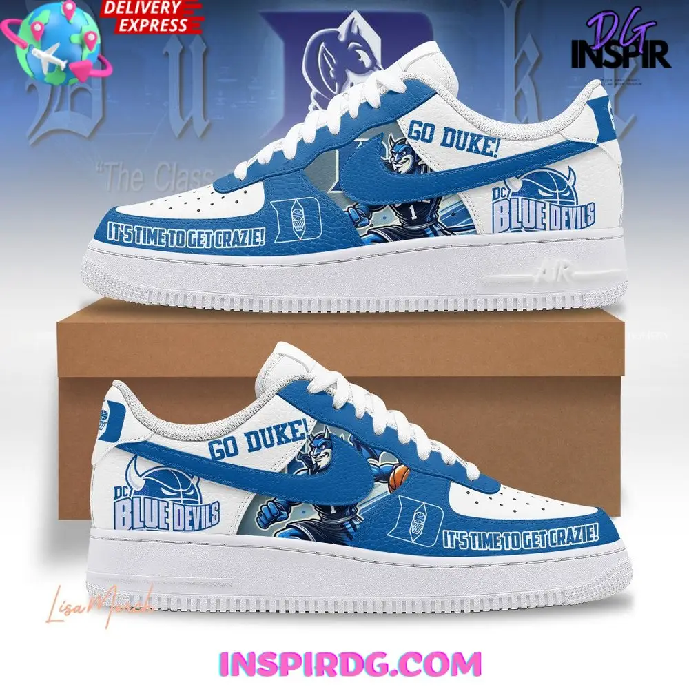 Duke Blue Devils Go Duke Limited Edition Air Force 1 Sneakers