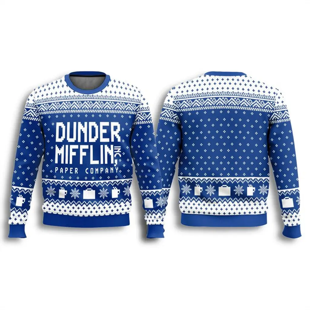 Dunder Mifflin Paper Company Ugly Christmas Sweater Christmas Presents For Boyfriend - WearandDecor