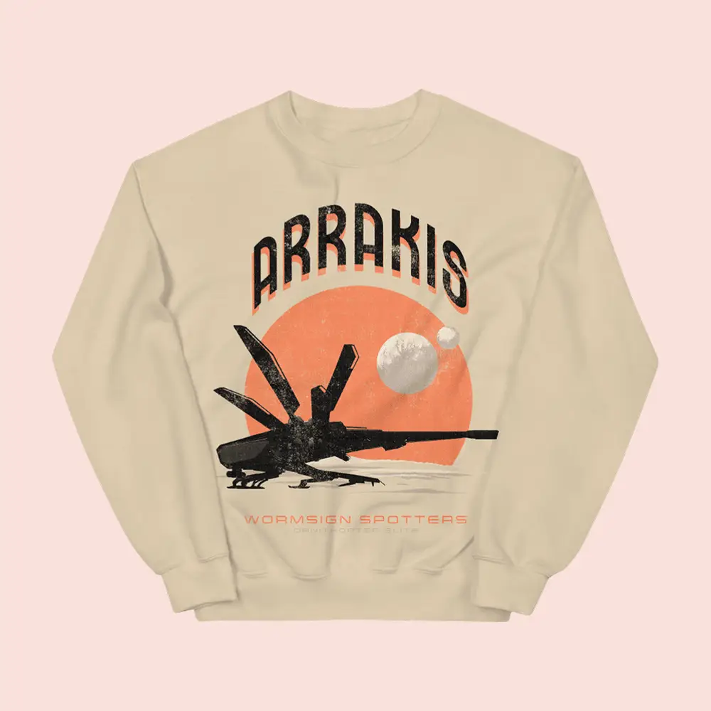 Dune Merch Dune Wormsign Spotters Crewneck Sweatshirt Gift Ideas For Film Buffs