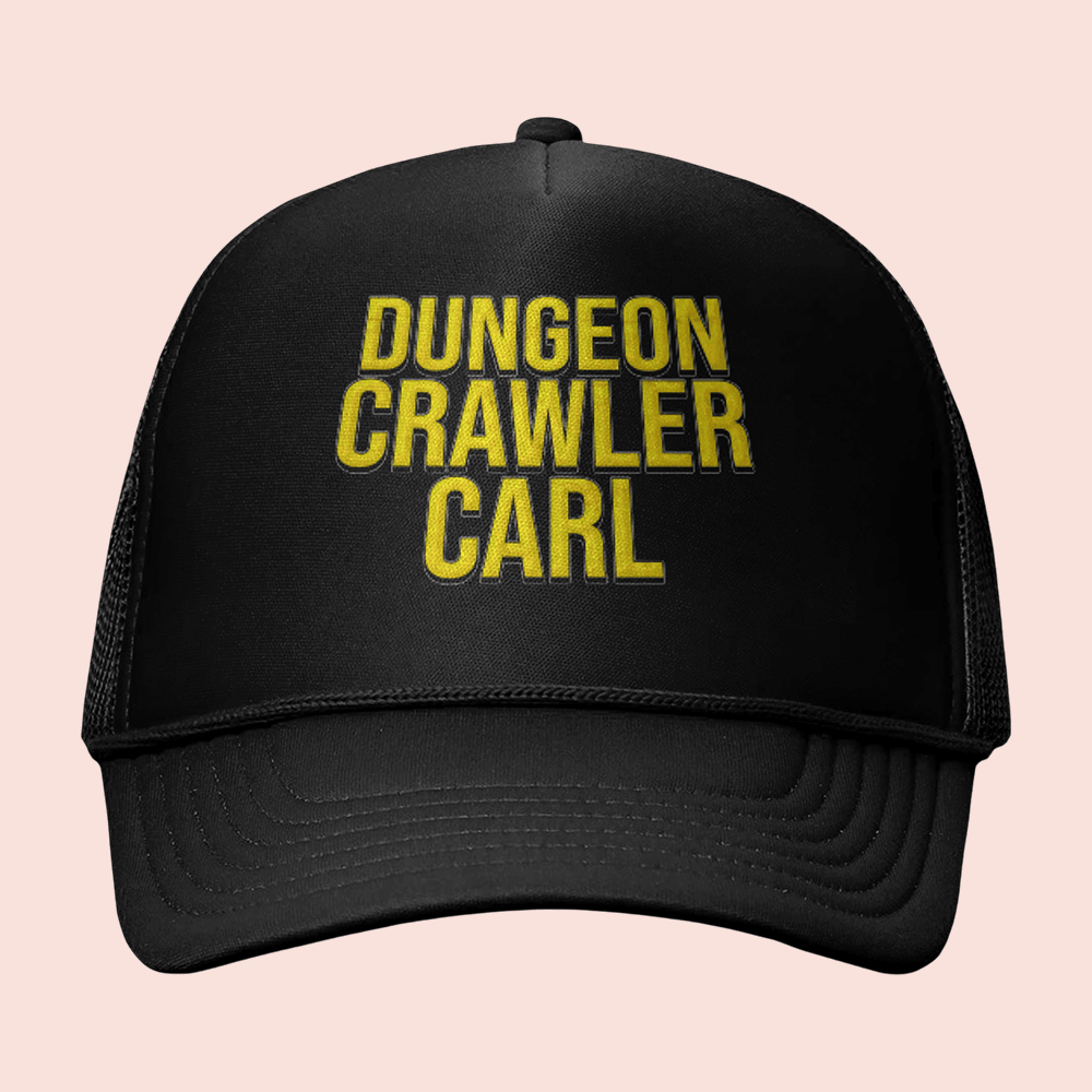 Dungeon Crawler Carl Merch Dungeon Crawler Carl Logo Trucker Hat Best Gifts For Fantasy Lovers