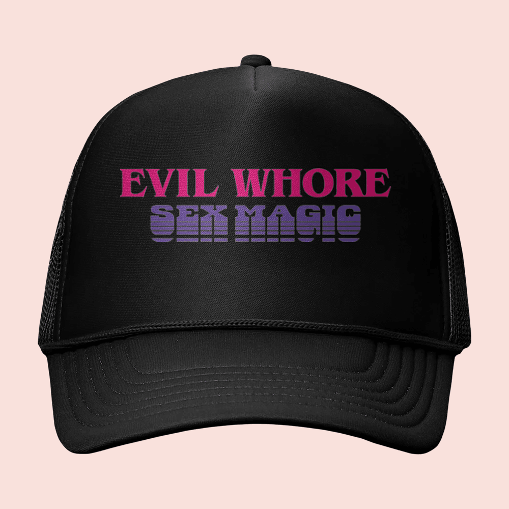 Dungeon Crawler Carl Merch Evil Whore Sex Magic Trucker Hat Best Gifts For Fantasy Lovers Dungeon Crawler Carl Merch Evil Whore Sex Magic Trucker Hat Best Gifts For Fantasy Lovers - Image 1