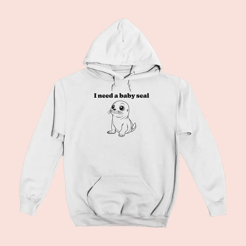 Dungeon Crawler Carl Merch I Need A Baby Seal Hoodie Best Gifts For Fantasy Lovers