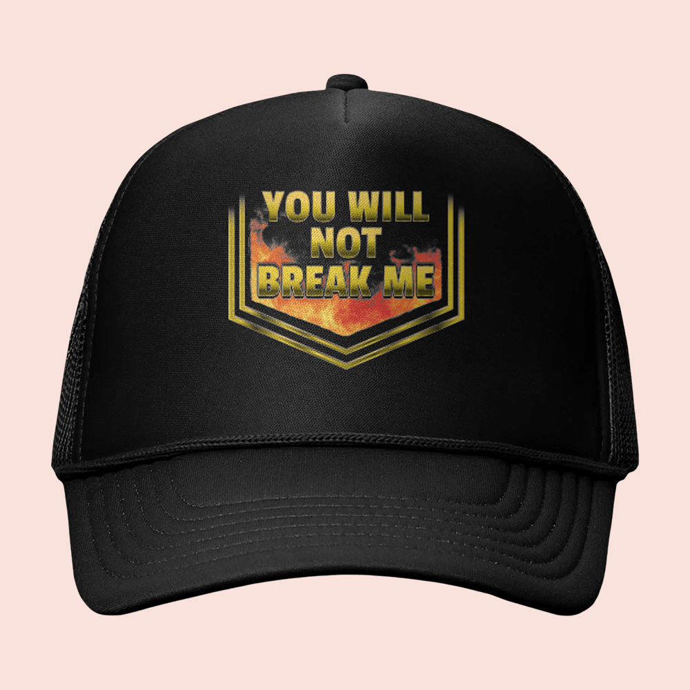 Dungeon Crawler Carl Merch You Will Not Break Me Trucker Hat Best Gifts For Fantasy Lovers Dungeon Crawler Carl Merch You Will Not Break Me Trucker Hat Best Gifts For Fantasy Lovers - Image 1