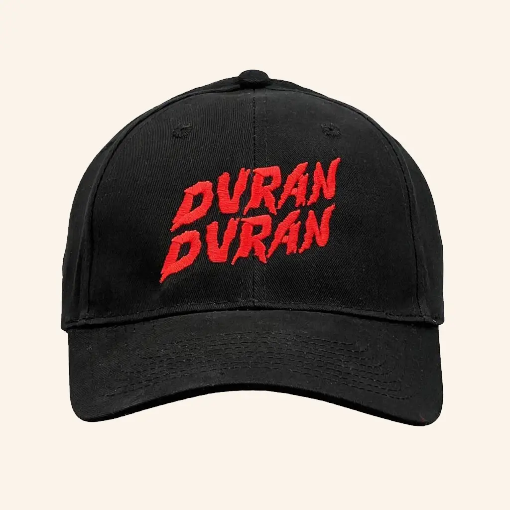 Duran Duran Merch Embroidered Red Logo Black Hat Birthday Presents For Dad -WearandDecor