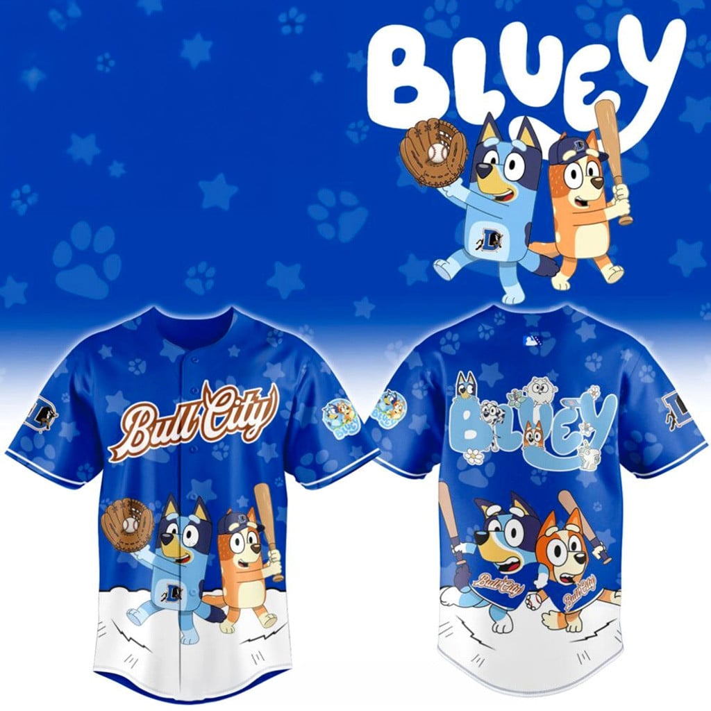 Durham Bulls Bluey Night Jersey 2026 Durham Bulls Merch Presents For Baseball Lovers