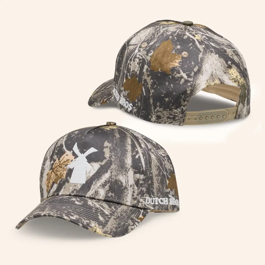 Dutch Bros Merch Embroidered Camo Hat Dutch Bros Hat Christmas Gift Ideas For Dad -WearandDecor