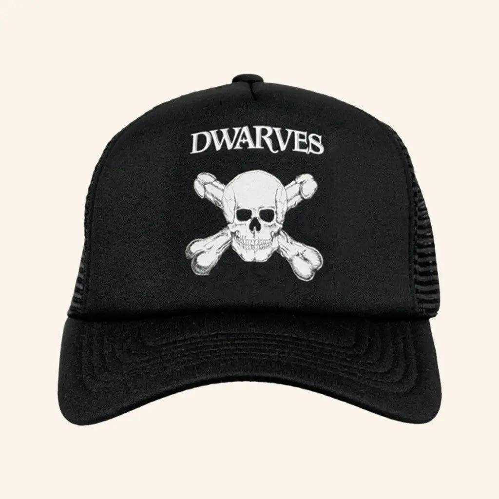 Dwarves Merch Skull Logo Trucker Hat Gift Ideas For Dad -WearandDecor