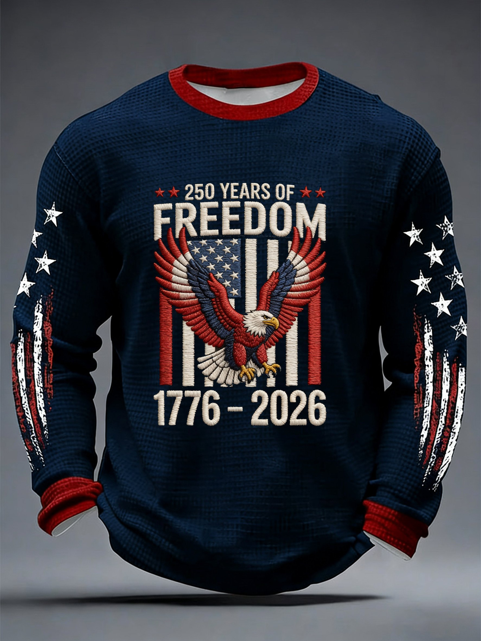 Eagle 250 Years Of Freedom 1776 2026 Long Sleeve Shirt Patriotic Merch Unique Gift Ideas