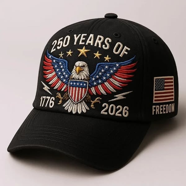Eagle 250 Years Of Freedom Hat American Flag Baseball Cap Merch Patriotic Themed Gifts