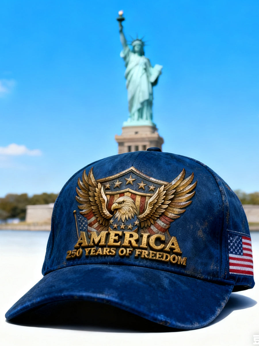 Eagle 250 Years Of Freedom Hat USA Semiquincentennial Day Baseball Cap Patriotic Gifts Eagle 250 Years Of Freedom Hat USA Semiquincentennial Day Baseball Cap Patriotic Gifts - Image 1