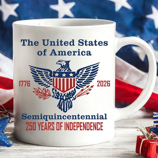 Eagle 250 Years Of Independence Mug Semiquincentennial Pride USA Mug Gifts For Patriots