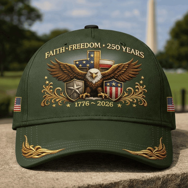 Eagle America 250th Anniversary Hat Faith Freedom 250 Years 1776 2026 Cap Patriotic Gifts