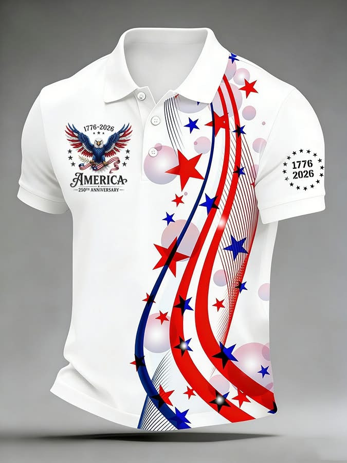 Eagle America 250th Anniversary Polo Shirt 1776 2026 Independence Day Apparel Gifts For Men