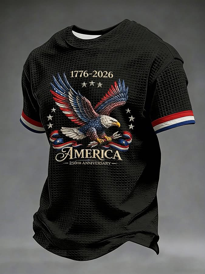 Eagle America 250th Anniversary T-Shirt Men's 1776 2026 Patriotic Shirts Cool Dad Gifts