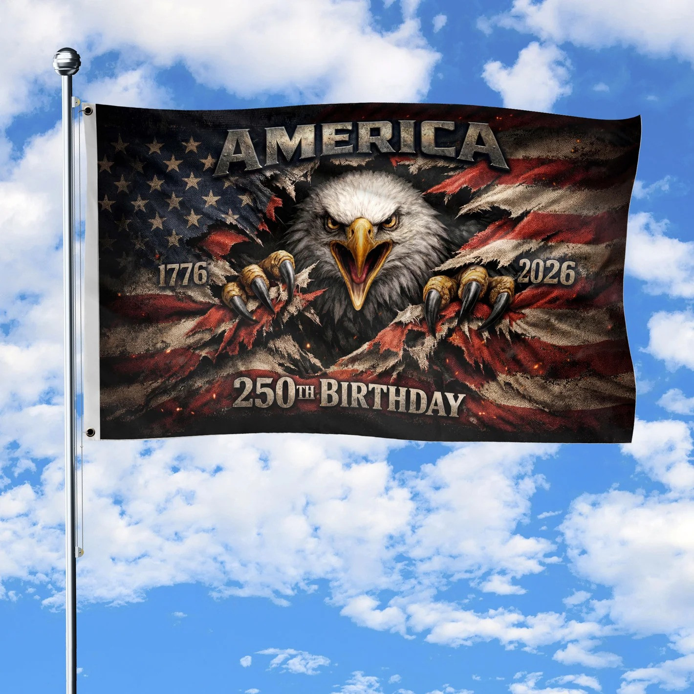 Eagle America 250Th Birthday Flag July 4 Decorations Independence Day Gift Idea