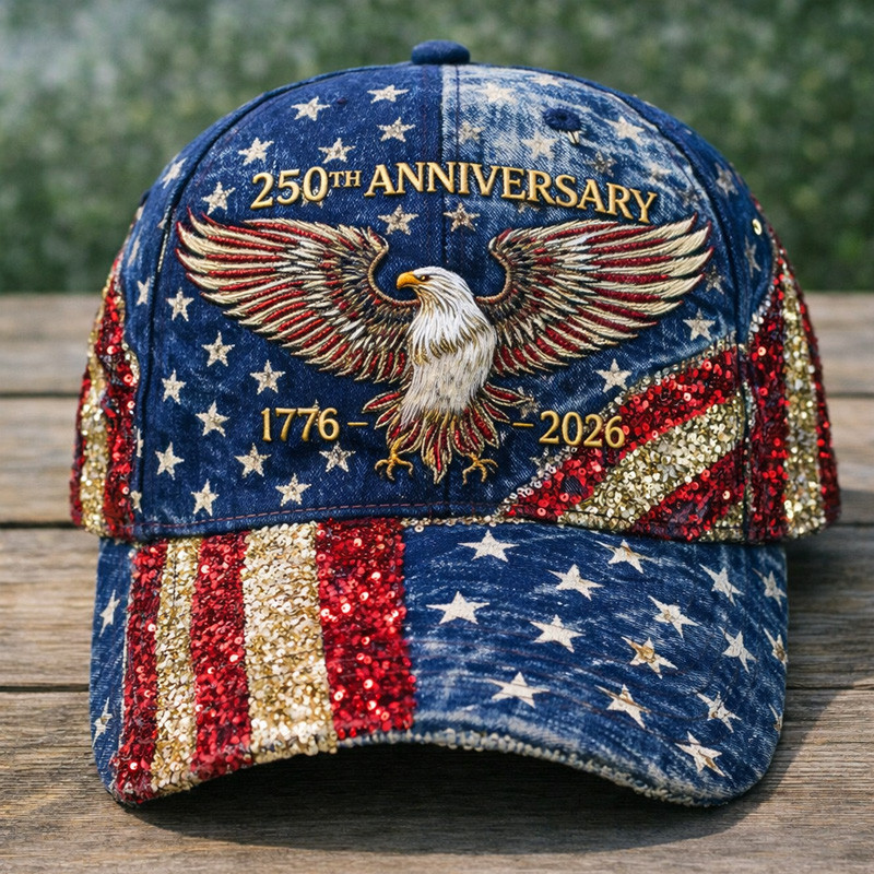 Eagle America Celebrates 250Th Anniversary 1776 2026 Hat 250 Years Of Freedom Merchandise