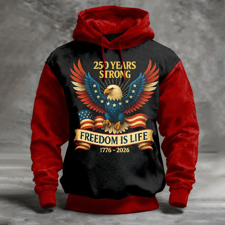 Eagle America Celebrates 250Th Anniversary 1776 2026 Hoodie 250 Years Strong 4th Of July Merch