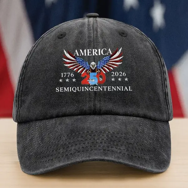 Eagle America Hat 1776 2026 Anniversary Semiquincentennial Cap Patriotic Presents Eagle America Hat 1776 2026 Anniversary Semiquincentennial Cap Patriotic Presents - Image 1