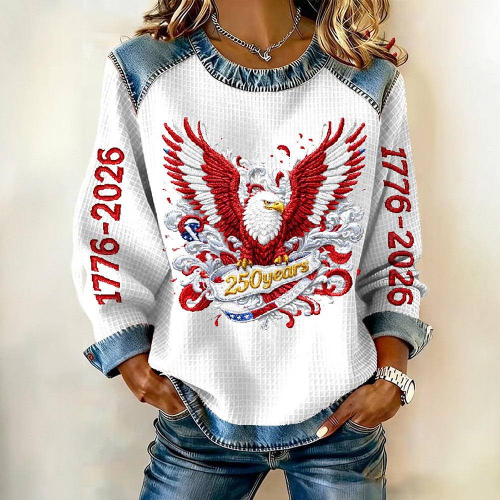 Eagle American 250Th Anniversary 1776 2026 Sweatshirt Independence Day Merch Gift For Her