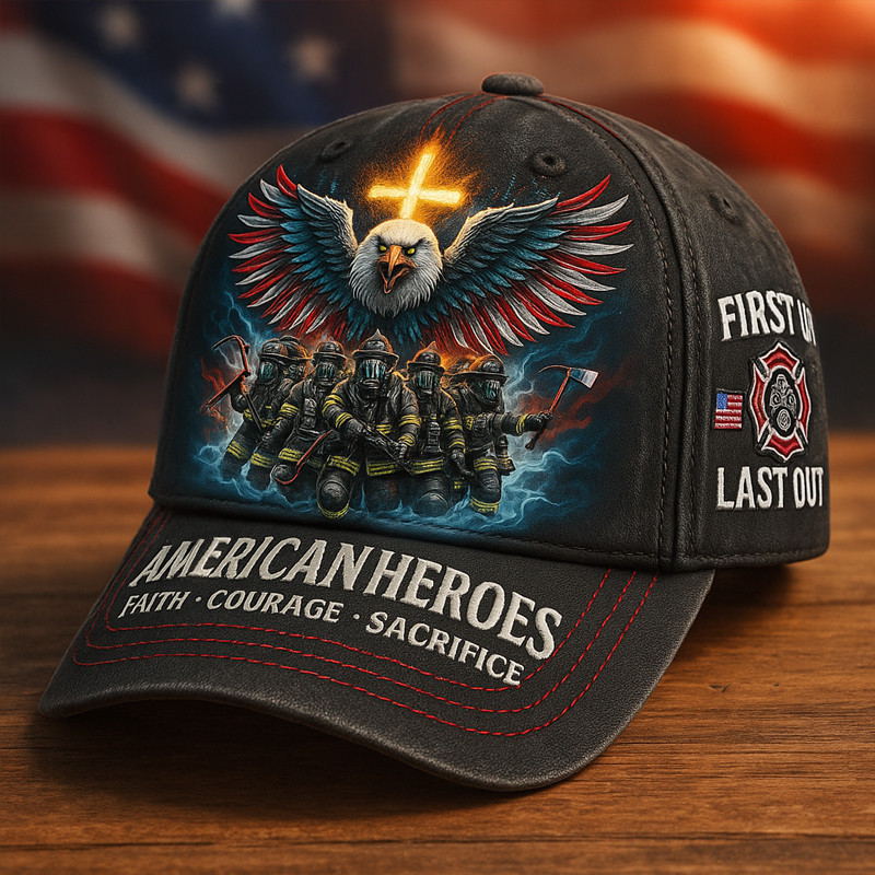 Eagle American Heroes Hat Patriotic Merchandise Good Gifts For Firefighters
