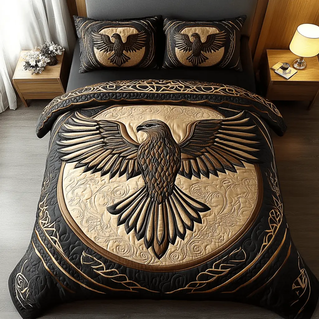 Eagle Crest Quilted Bedding Set Trendy Bedding Set for Bedroom Makeover Eagle Crest Quilted Bedding Set Trendy Bedding Set for Bedroom Makeover - Image 1