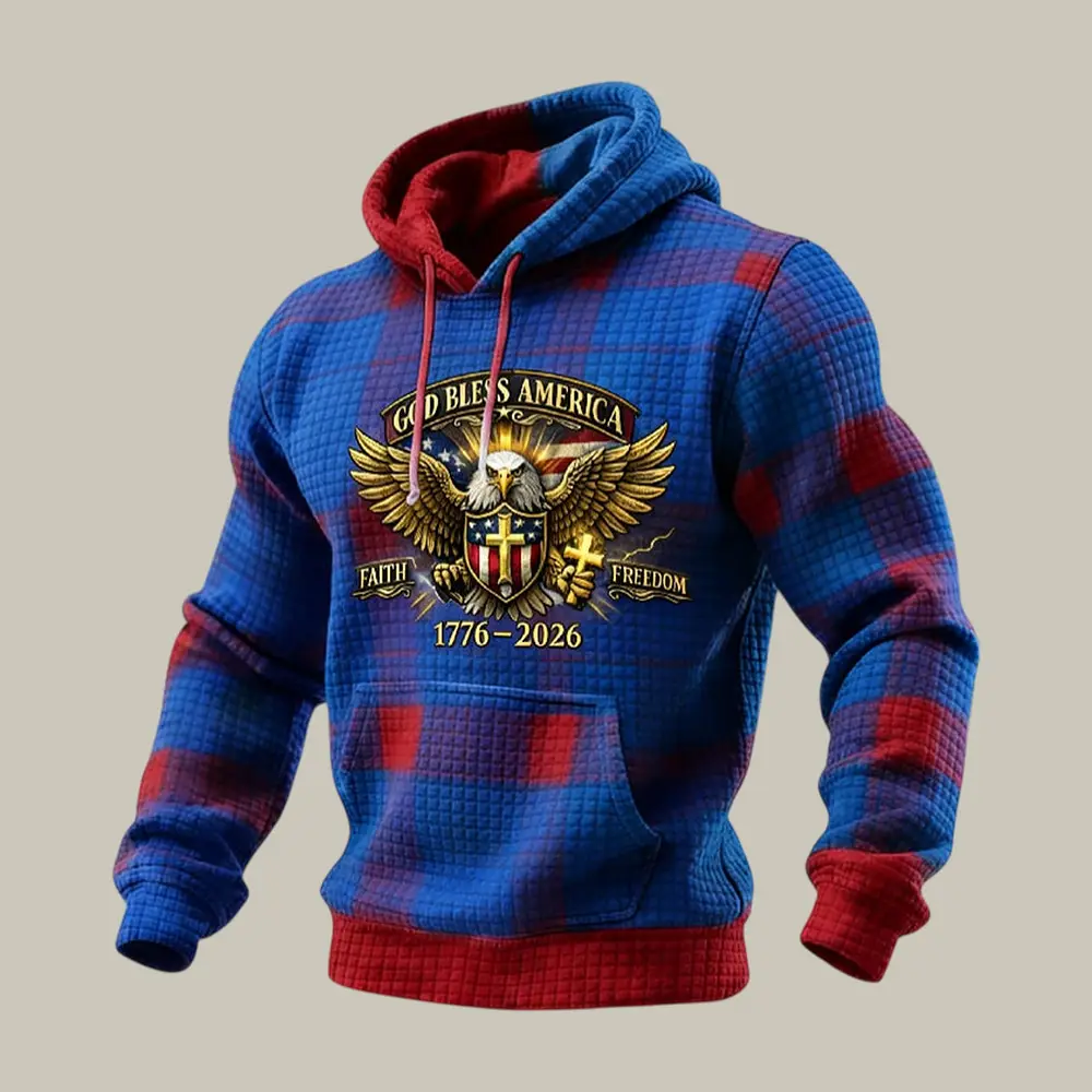 Eagle God Bless America Faith Freedom 1776 2026 Hoodie July 4th Apparel Gift For Patriots Eagle God Bless America Faith Freedom 1776 2026 Hoodie July 4th Apparel Gift For Patriots - Image 1