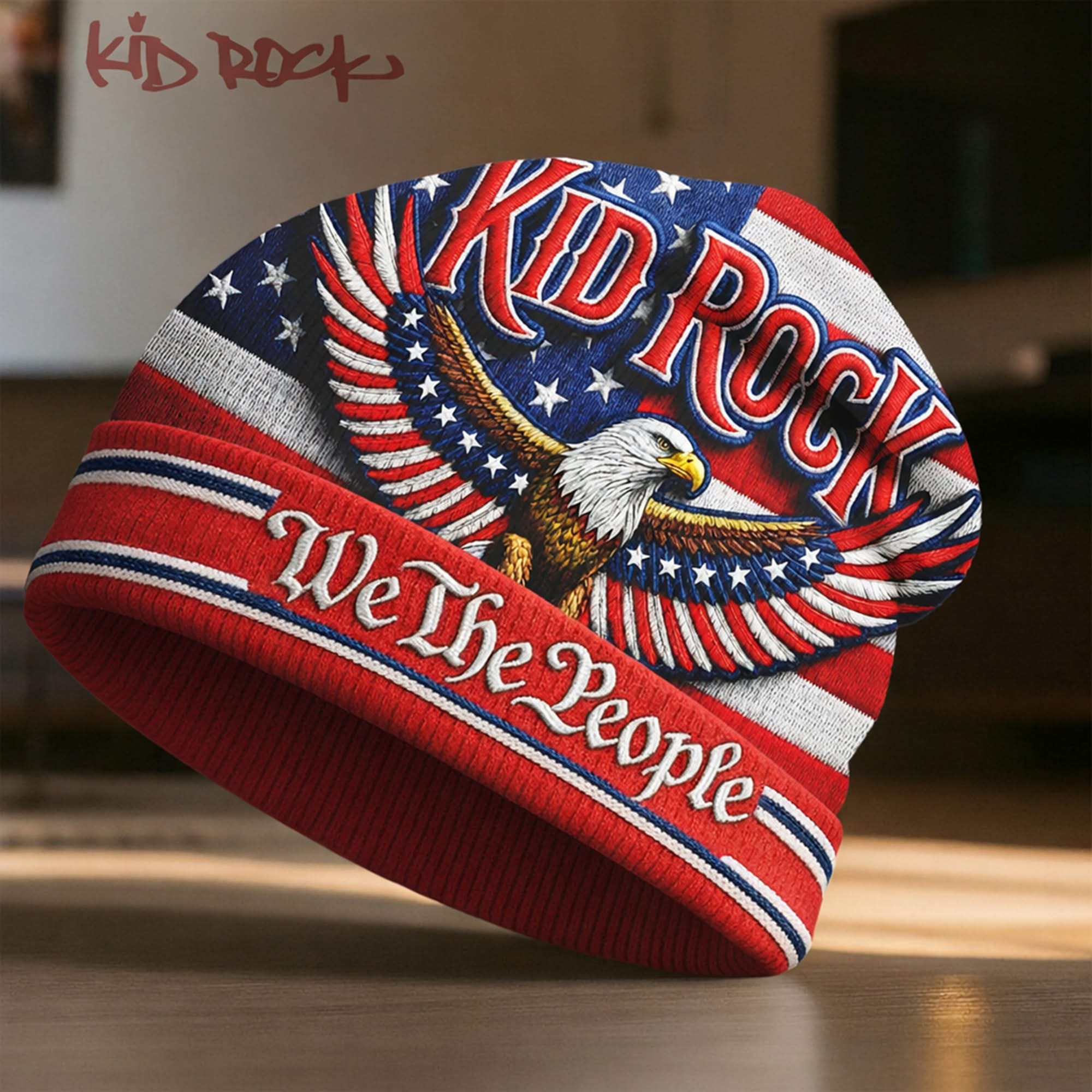 Eagle Kid Rock Beanie We The People Beanies Kid Rock Merchandise Gifts For Fans
